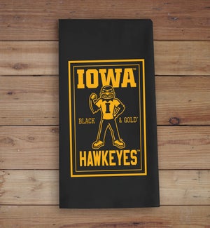 Black And Gold University Of Iowa Towel